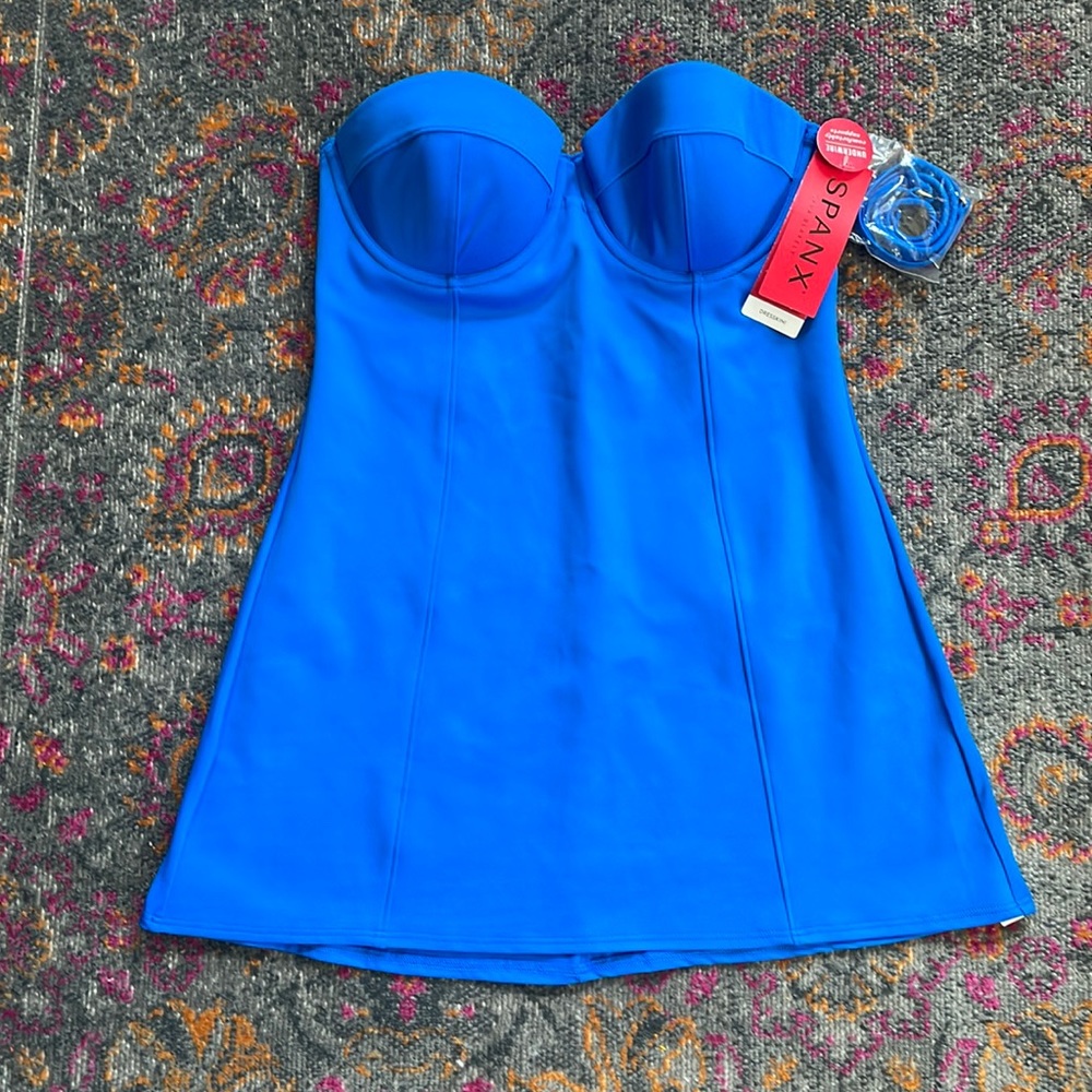 SPANX Sara Blakely Retro Dresskini Top WMS 8 NWT Electric Blue